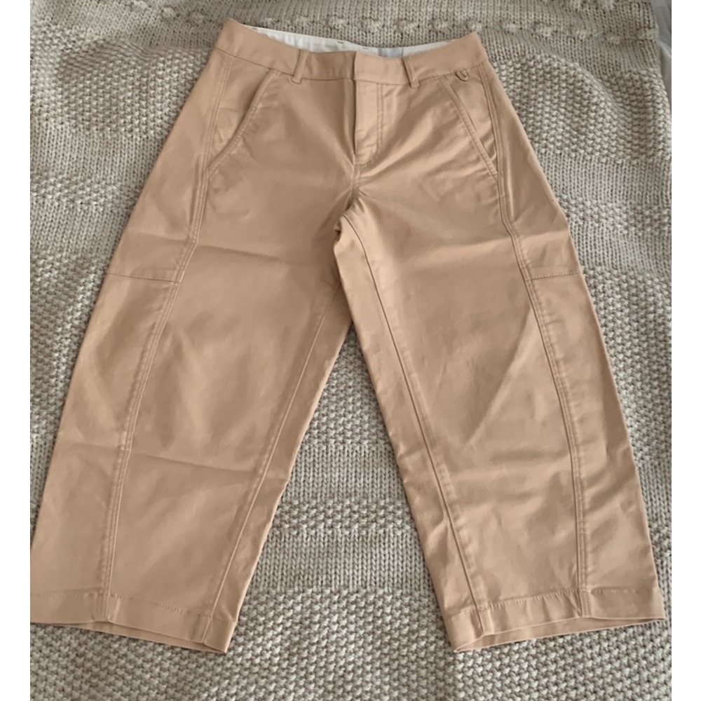 Anthropologie Maeve High Rise Curved Cropped Barrel Leg Pants NEW without tag